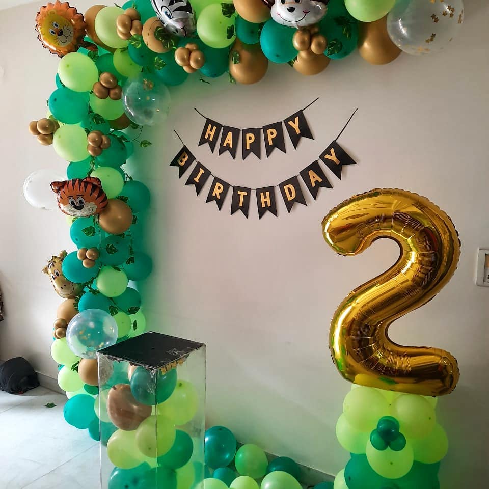The Most Exciting Jungle Theme Balloon Decoration for Kids Birthday