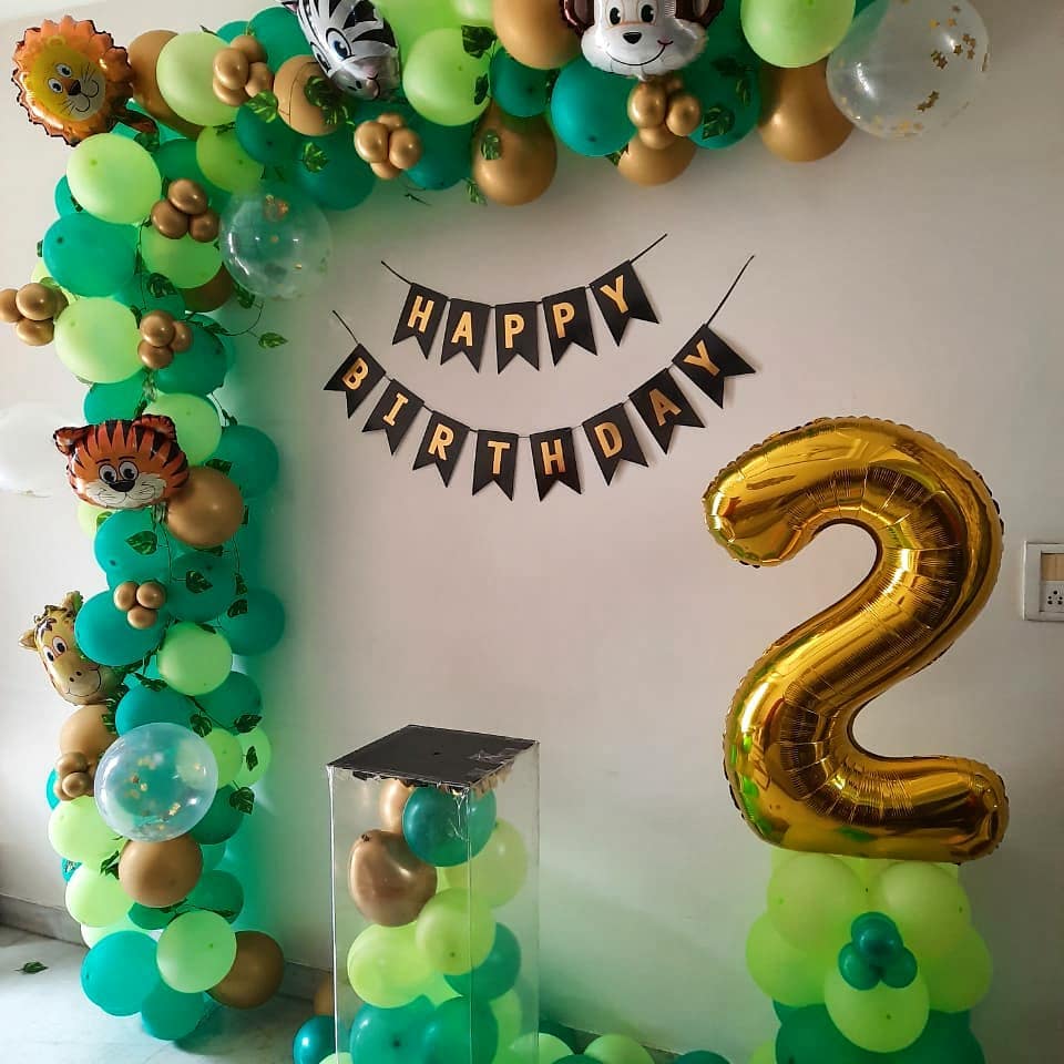 Jungle Theme Birthday Decoration | Best Birthday decoration with animals |  Best birthday decoration providers in varanasi | Kids favorite theme  birthday decoration | Visit  | Don't Worry Events |